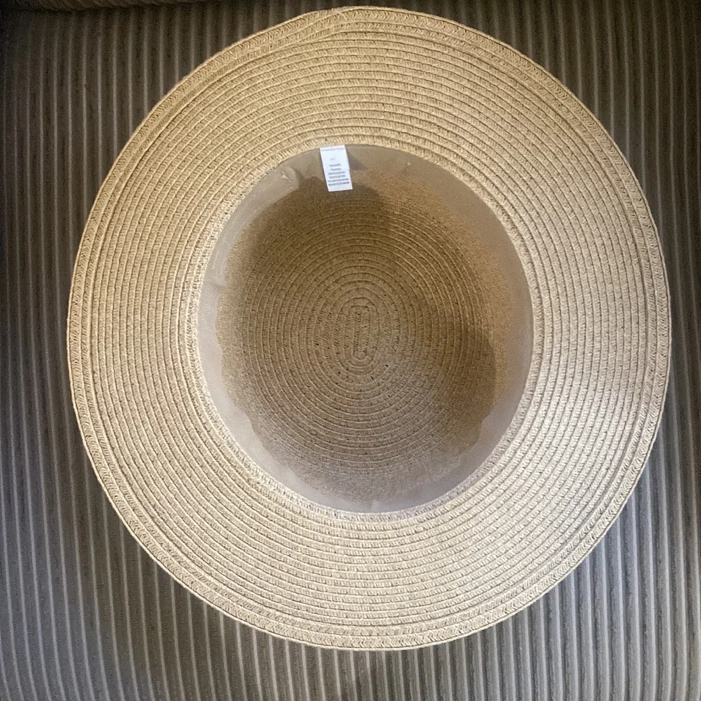 TARGET Straw Resort Hat w/ Black Ribbon NWOT $25